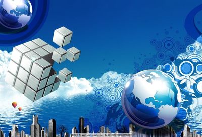 創意科技城市海報圖片